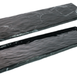 TABLEAU RECT MRBRE NOIR 2/4 53X16.3CM (17024)