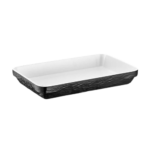 PLAT RECT CREUX NOIR 35.6X24CM MILAMINE(21136)