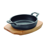 PLAT ROND MAGMA A/TABLEAU EN BOIS D 15CM 25872