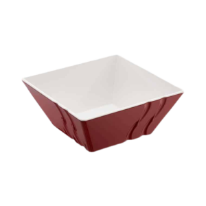 SALADIER CARRE LUXOR BICOLOR ROUGE 24CM(23024)