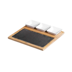 PLANCHE ARDOISE & BAMBU+3 RAMEQUIN 25X15 61042