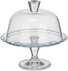 PLAT A SERVIER 26CM A/PIED+CLOCHE 96952